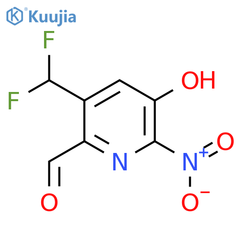 3-(Difluoromethyl)-5-hydroxy-6-nitropyridine-2-carboxaldehyde structure