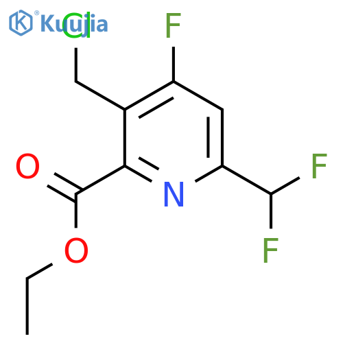 Ethyl 3-(chloromethyl)-6-(difluoromethyl)-4-fluoropyridine-2-carboxylate structure