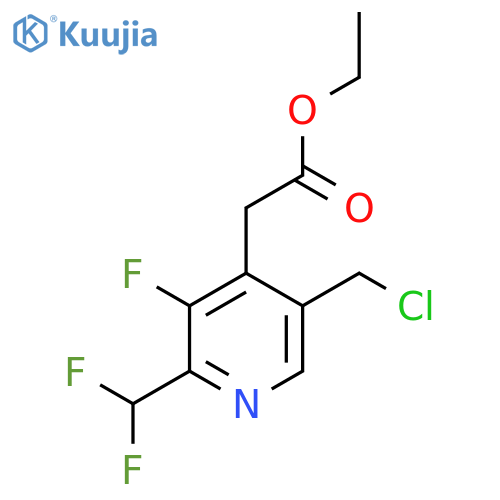 Ethyl 5-(chloromethyl)-2-(difluoromethyl)-3-fluoropyridine-4-acetate structure