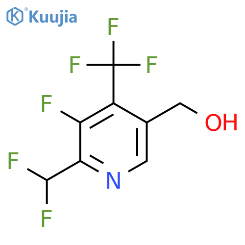 2-(Difluoromethyl)-3-fluoro-4-(trifluoromethyl)pyridine-5-methanol structure