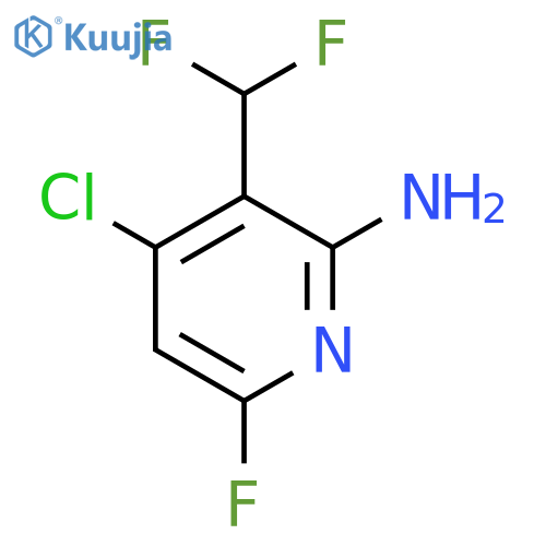 2-Amino-4-chloro-3-(difluoromethyl)-6-fluoropyridine structure