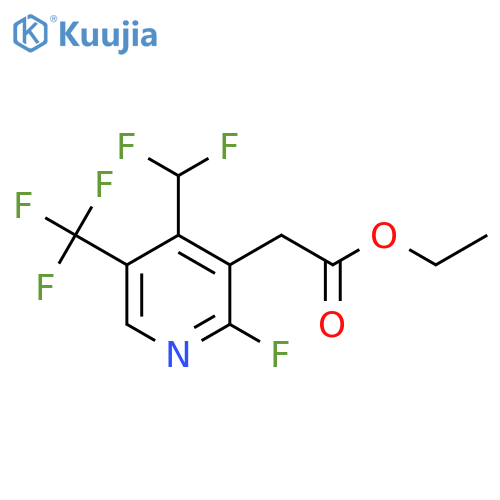 Ethyl 4-(difluoromethyl)-2-fluoro-5-(trifluoromethyl)pyridine-3-acetate structure