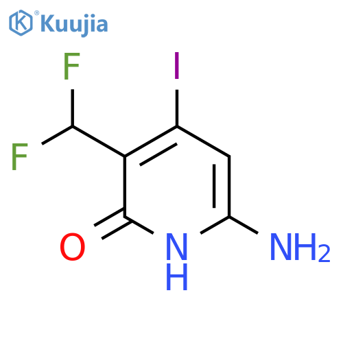6-Amino-3-(difluoromethyl)-2-hydroxy-4-iodopyridine structure