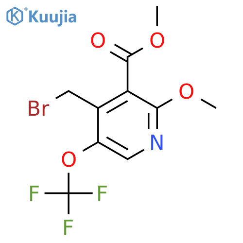 Methyl 4-(bromomethyl)-2-methoxy-5-(trifluoromethoxy)pyridine-3-carboxylate structure