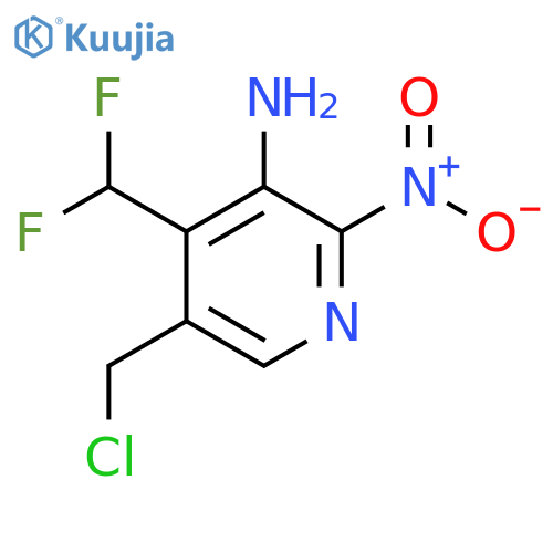 3-Amino-5-(chloromethyl)-4-(difluoromethyl)-2-nitropyridine structure