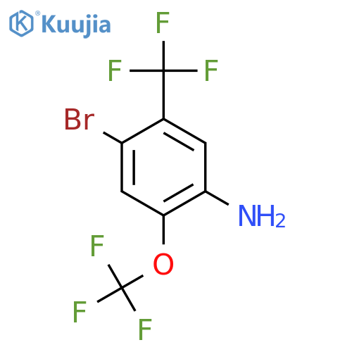 4-Bromo-2-trifluoromethoxy-5-(trifluoromethyl)aniline structure
