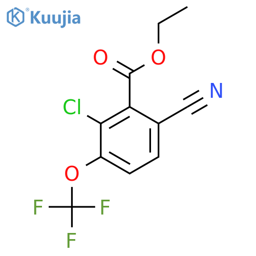 Ethyl 2-chloro-6-cyano-3-(trifluoromethoxy)benzoate structure