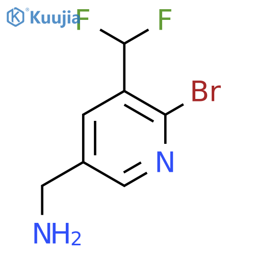 5-(Aminomethyl)-2-bromo-3-(difluoromethyl)pyridine structure