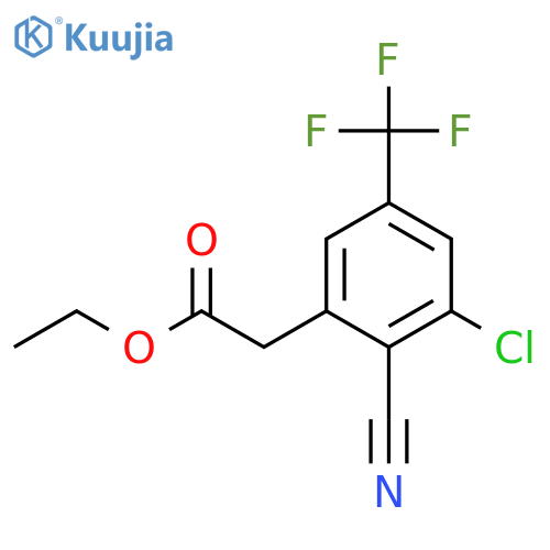 Ethyl 3-chloro-2-cyano-5-(trifluoromethyl)phenylacetate structure
