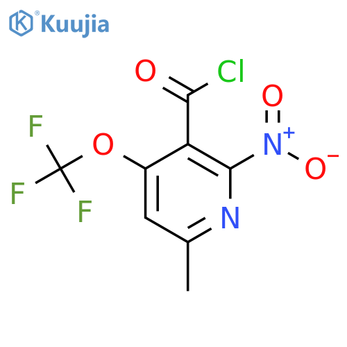 6-Methyl-2-nitro-4-(trifluoromethoxy)pyridine-3-carbonyl chloride structure