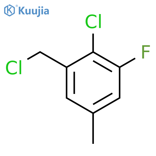 2-Chloro-3-fluoro-5-methylbenzyl chloride structure