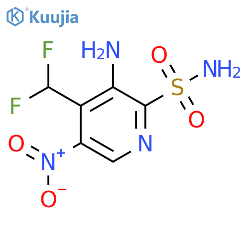 3-Amino-4-(difluoromethyl)-5-nitropyridine-2-sulfonamide structure