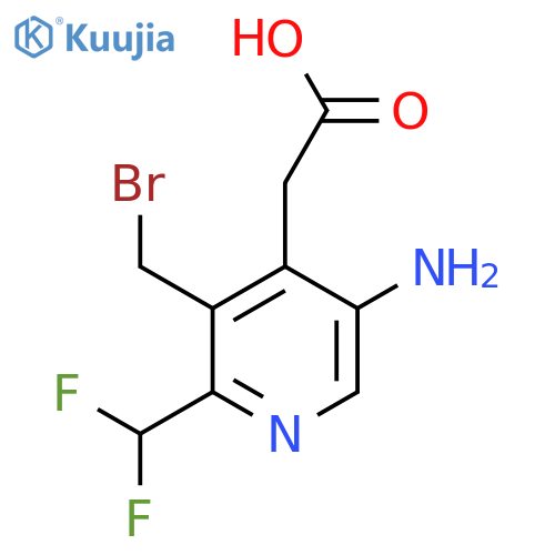 5-Amino-3-(bromomethyl)-2-(difluoromethyl)pyridine-4-acetic acid structure