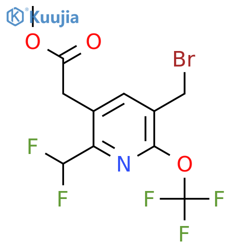 Methyl 3-(bromomethyl)-6-(difluoromethyl)-2-(trifluoromethoxy)pyridine-5-acetate structure