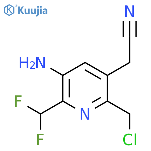 3-Amino-6-(chloromethyl)-2-(difluoromethyl)pyridine-5-acetonitrile structure