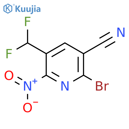 2-Bromo-3-cyano-5-(difluoromethyl)-6-nitropyridine structure