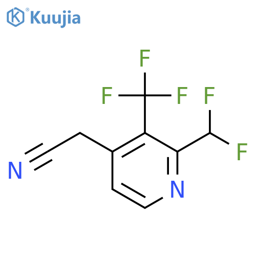 2-(Difluoromethyl)-3-(trifluoromethyl)pyridine-4-acetonitrile structure