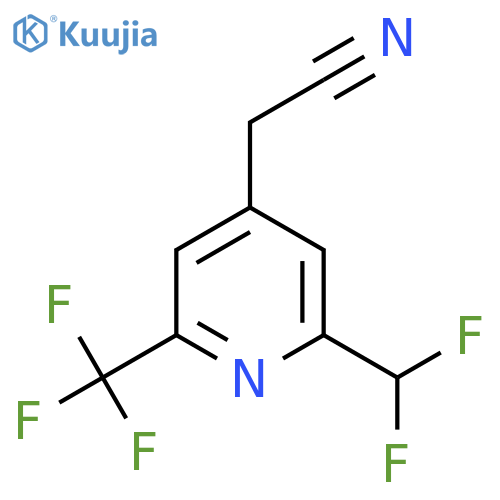 2-(Difluoromethyl)-6-(trifluoromethyl)pyridine-4-acetonitrile structure