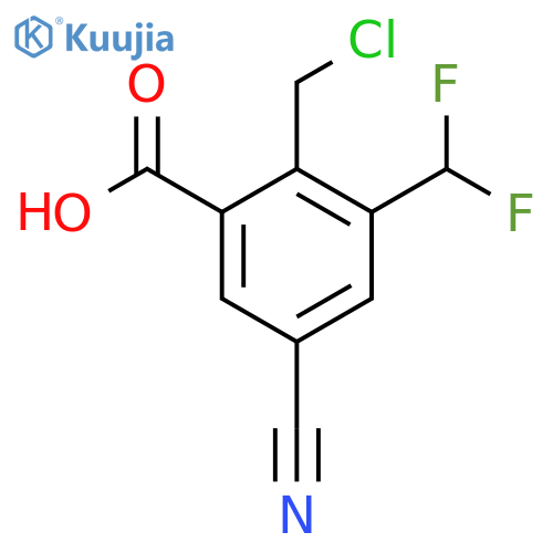 2-Chloromethyl-5-cyano-3-(difluoromethyl)benzoic acid structure