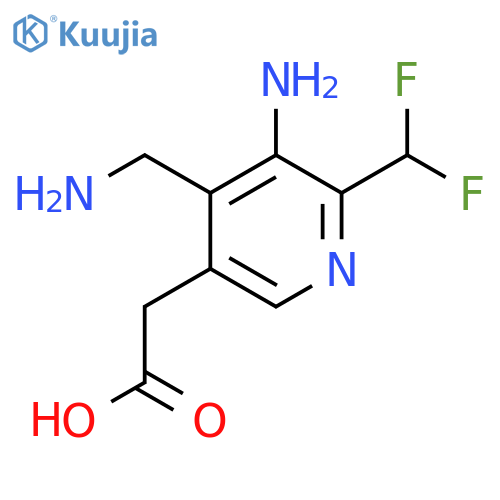 3-Amino-4-(aminomethyl)-2-(difluoromethyl)pyridine-5-acetic acid structure