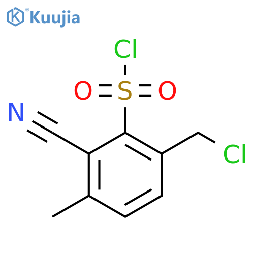6-Chloromethyl-2-cyano-3-methylbenzenesulfonyl chloride structure