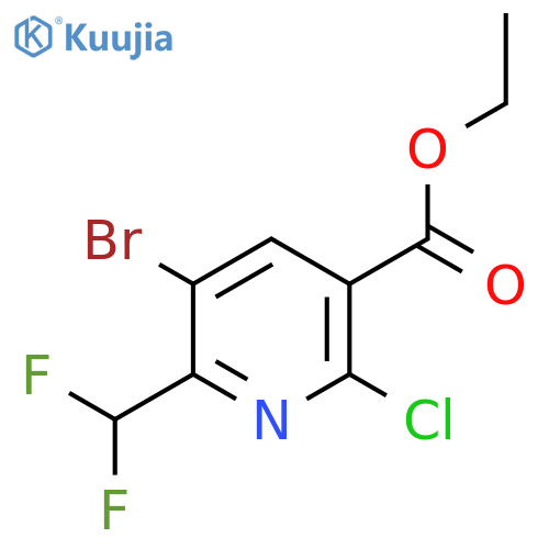 Ethyl 3-bromo-6-chloro-2-(difluoromethyl)pyridine-5-carboxylate structure