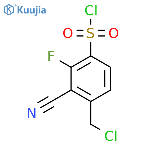 4-Chloromethyl-3-cyano-2-fluorobenzenesulfonyl chloride structure