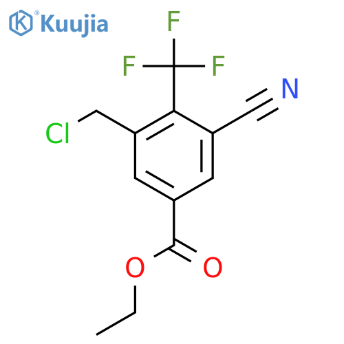 Ethyl 3-chloromethyl-5-cyano-4-(trifluoromethyl)benzoate structure