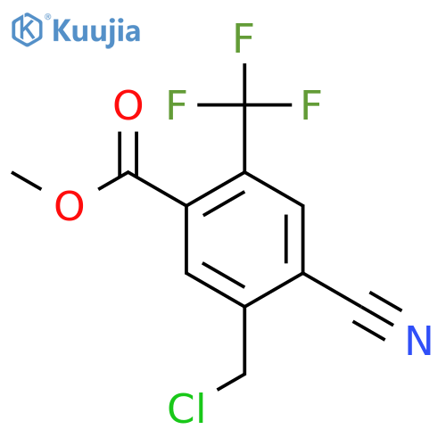 Methyl 5-chloromethyl-4-cyano-2-(trifluoromethyl)benzoate structure