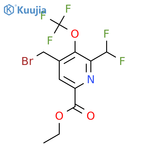 Ethyl 4-(bromomethyl)-2-(difluoromethyl)-3-(trifluoromethoxy)pyridine-6-carboxylate structure