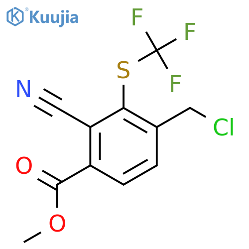 Methyl 4-chloromethyl-2-cyano-3-(trifluoromethylthio)benzoate structure