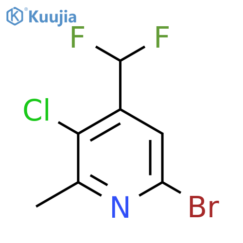 6-Bromo-3-chloro-4-(difluoromethyl)-2-methylpyridine structure