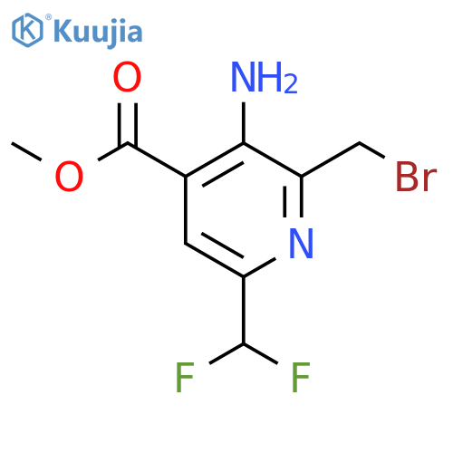 Methyl 3-amino-2-(bromomethyl)-6-(difluoromethyl)pyridine-4-carboxylate structure
