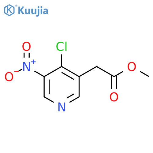 Methyl 4-chloro-3-nitropyridine-5-acetate structure