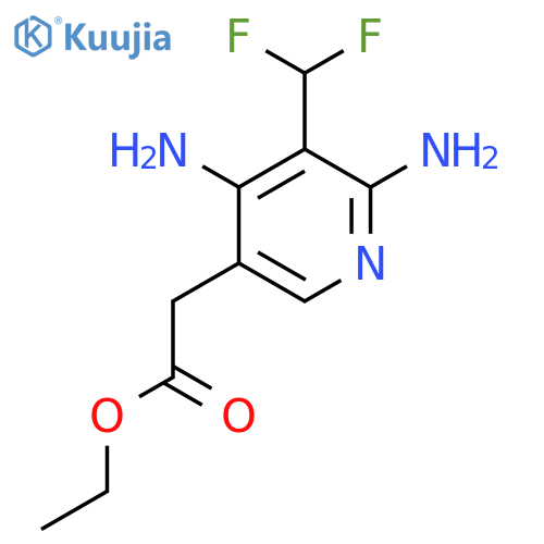 Ethyl 2,4-diamino-3-(difluoromethyl)pyridine-5-acetate structure