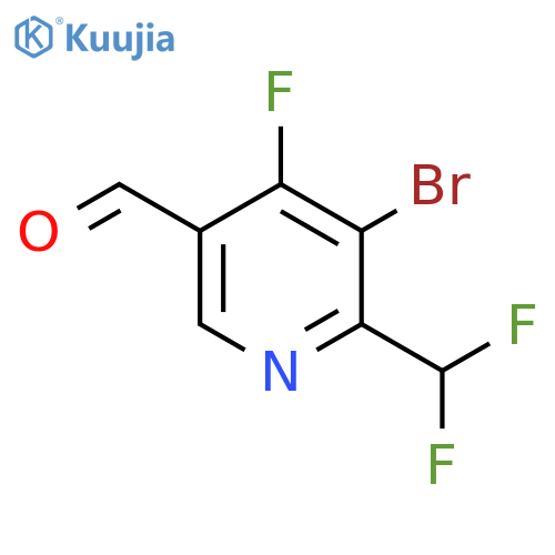 3-Bromo-2-(difluoromethyl)-4-fluoropyridine-5-carboxaldehyde structure