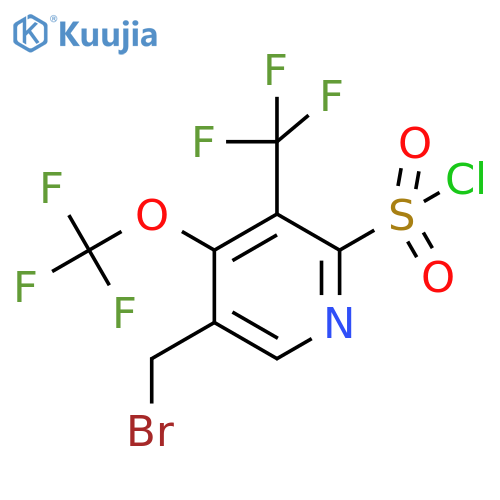 5-(Bromomethyl)-4-(trifluoromethoxy)-3-(trifluoromethyl)pyridine-2-sulfonyl chloride structure