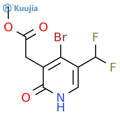 Methyl 4-bromo-5-(difluoromethyl)-2-hydroxypyridine-3-acetate structure