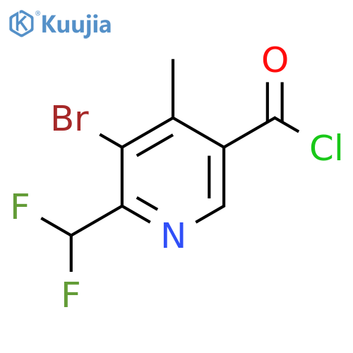 3-Bromo-2-(difluoromethyl)-4-methylpyridine-5-carbonyl chloride structure