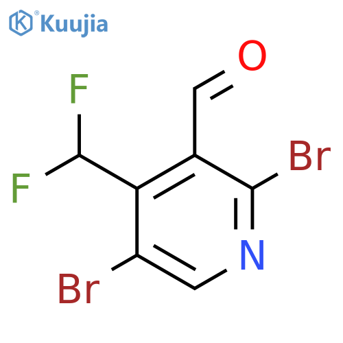 2,5-Dibromo-4-(difluoromethyl)pyridine-3-carboxaldehyde structure