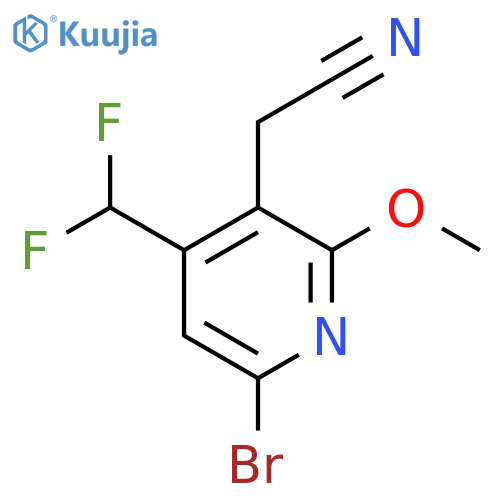 6-Bromo-4-(difluoromethyl)-2-methoxypyridine-3-acetonitrile structure