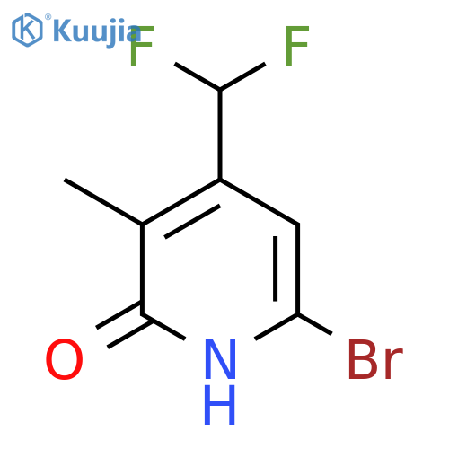 6-Bromo-4-(difluoromethyl)-2-hydroxy-3-methylpyridine structure