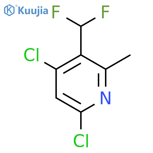 4,6-Dichloro-3-(difluoromethyl)-2-methylpyridine structure