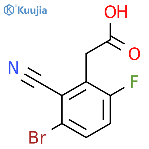 3-Bromo-2-cyano-6-fluorophenylacetic acid structure
