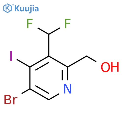 5-Bromo-3-(difluoromethyl)-4-iodopyridine-2-methanol structure