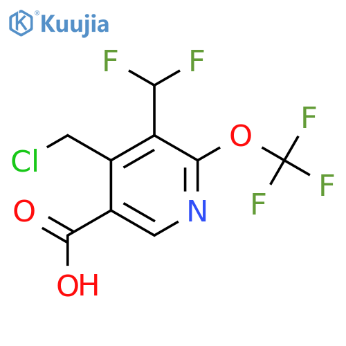 4-(Chloromethyl)-3-(difluoromethyl)-2-(trifluoromethoxy)pyridine-5-carboxylic acid structure