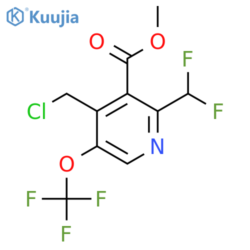 Methyl 4-(chloromethyl)-2-(difluoromethyl)-5-(trifluoromethoxy)pyridine-3-carboxylate structure