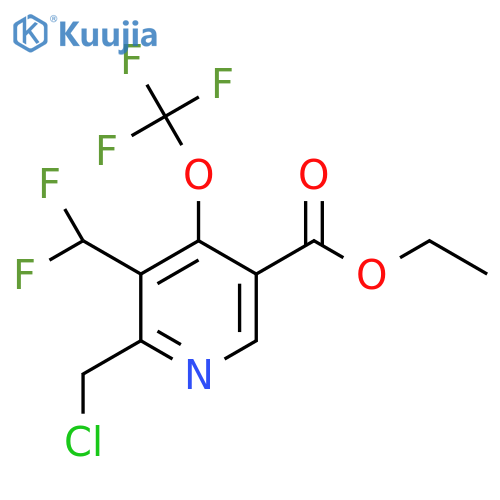 Ethyl 2-(chloromethyl)-3-(difluoromethyl)-4-(trifluoromethoxy)pyridine-5-carboxylate structure