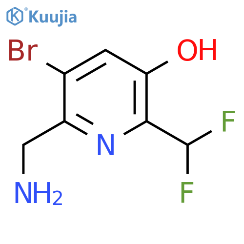 2-(Aminomethyl)-3-bromo-6-(difluoromethyl)-5-hydroxypyridine structure