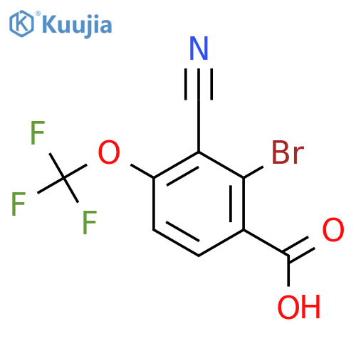 2-Bromo-3-cyano-4-(trifluoromethoxy)benzoic acid structure